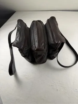 Vintage Genuine Leather Tote Bag Brown Slouchy Made in‎ Mexico thumbnail 5