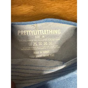 PrettyLittleThing PLTSPORT Women Blue Seamless‎ Long Sleeve Crop Athletic Sz M thumbnail 2