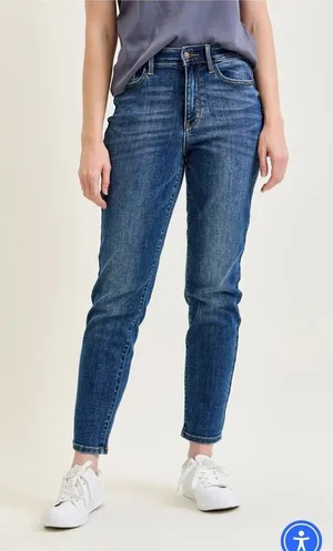 Judy Blue‎ Slim Fit Dark Wash Tapered Leg Jeans 11/30 thumbnail 1
