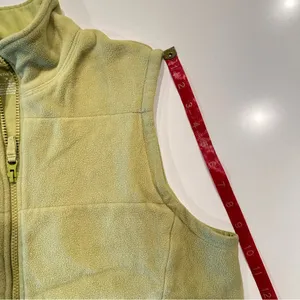 Lands End Lime Green Zip Up Fleece Vest Size Medium‎ thumbnail 4