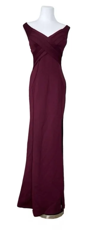 Emerald‎ Sunday Sleeveless Evening Brides Maid Sleeveless Long Dress MEDIUM Slit thumbnail 1