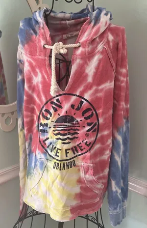 Ron Jon Surf Shop Hoodie Womens Medium Tie Dye ORLANDO Super Soft thumbnail 1