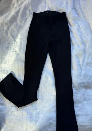ZARA Flare Leg Black Pants thumbnail 1