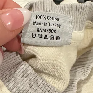 Outdoor Voices Pickup Off-White Cotton Grey Trim Oversized Graphic Sweatshirt M thumbnail 7