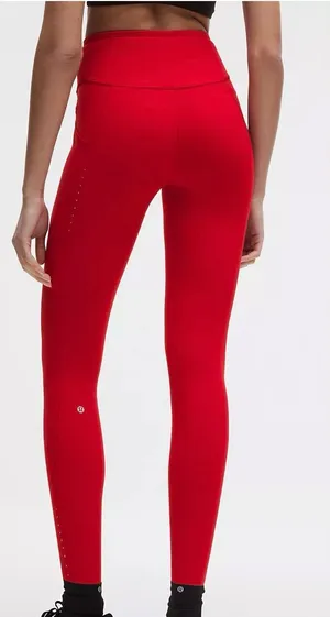 Lululemon Fast and Free High-Rise Tight 28" leggings Size 14 in Oxford Red thumbnail 1