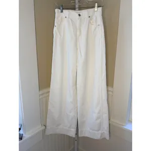 Madewell Superwide-Leg Jeans High Rise White Denim Size 24 thumbnail 2