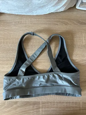 Noli Cross-Back Bralette in Gray thumbnail 3