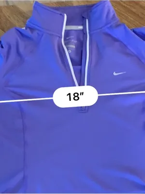 Nike Dri-FIT Womens Half Zip Pullover Purple Running Thumbholes Long Sleeve M thumbnail 15
