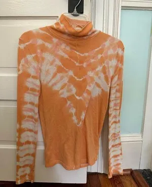 Free People Tie Dye Turtleneck Size Small thumbnail 1