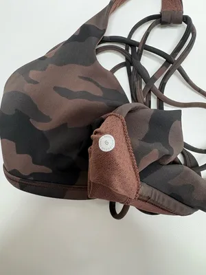 Lululemon Free To Be Bra Wild Camo Brown Bra - Size 6 ( No Tag size-Yes Dot Size thumbnail 7