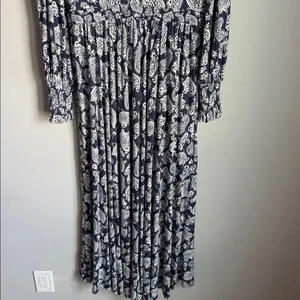 BODEN Ruffle Jersey Maxi Dress 8 Blue thumbnail 8