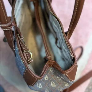 Dooney & Bourke Brown and Blue Tote thumbnail 2