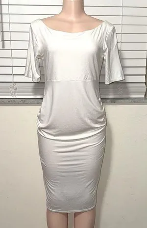 ASOS Maternity NWT white dress woman size 8 stretchy thumbnail 1