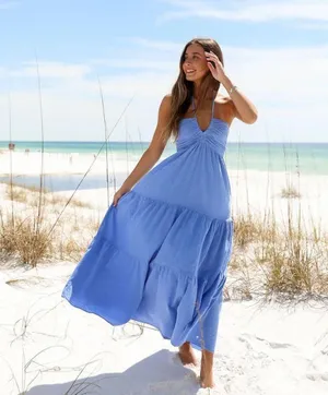 These Three Boutique Blue Maxi Dress thumbnail 3