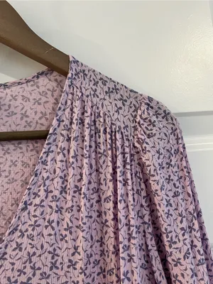A New Day Lilac Floral Tiered Midi Dress Size S thumbnail 11