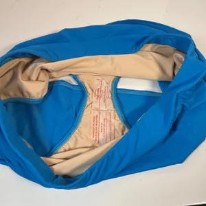 Lands End Blue‎ Swim Skirt with Attached Brief Size 16 Mini Skort Side Slit thumbnail 6