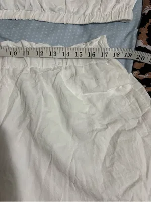 Fancyinn White Elastic Waist Women Shorts Bermudas Set thumbnail 10