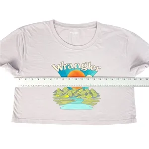 Wrangler Light Purple Mountain Valley Logo Cropped Tee Size Small‎ thumbnail 3