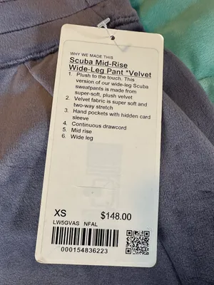 Lululemon Scuba Mid Rise Wide Leg Pant Velvet thumbnail 3