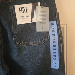 NWT Frye Barrel Jeans Womens 10 Medium Wash High Rise Wide Leg Carpenter thumbnail 5