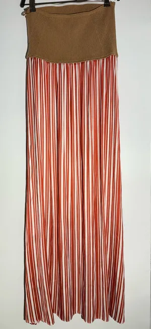 NWOT Anthropologie Red and Cream Striped Maxi Dress thumbnail 1