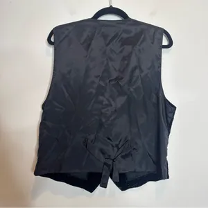 Vintage Koret Black Velvet Button Front Vest Women’s Medium Dark Academia thumbnail 4