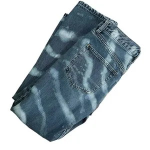 We the Free People Bleached Jeans Distressed Blue 24 Button Fly Mid-rise Y2K thumbnail 5