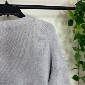 J. Crew V-neck Cotton Cashmere Blend Cardigan Sweater Heather Dove Medium BS950 thumbnail 11