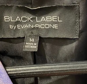 Retro Floral Waist Jacket Pink Black 14 Open Front Evan Picone Black Label thumbnail 8