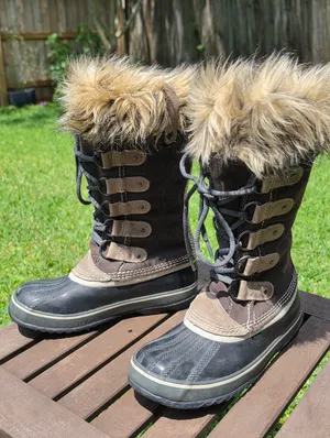 SOREL Womens Joan of Arctic Waterproof Boot Camel Fur Brown Suede Size 7 US thumbnail 1