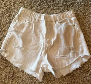 Wild Fable White Distressed Jean Shorts thumbnail 1