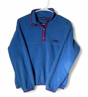 Patagonia Vintage Made in USA Synchilla Snap-T Fleece Pullover Blue Purple 10‎ thumbnail 1