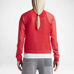 NIKE TECH HYPERMESH BOMBER JACKET Red NEW thumbnail 3