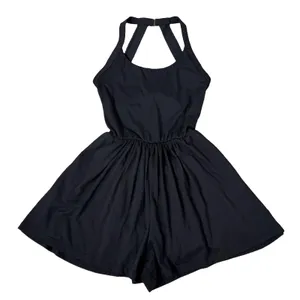 Halara Black Pocket 2 in 1 Romper Easy Peezy XS Cut Out Back Tennis Pickeball thumbnail 3