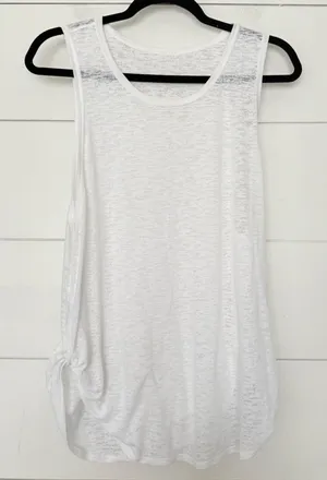 Lululemon Women’s 8 White Burnout Tank Top thumbnail 1