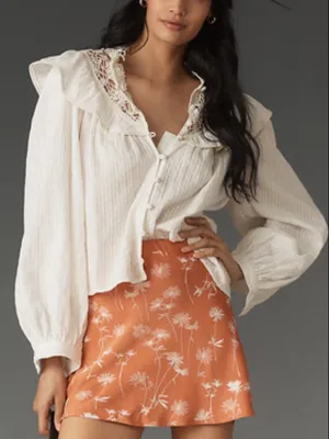 Anthropologie By Anthropologie The Tilda‎ Mini Slip Skirt Sz XL thumbnail 1