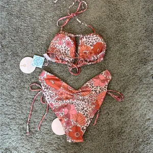 Altar'd State Pink Floral Bikini thumbnail 4