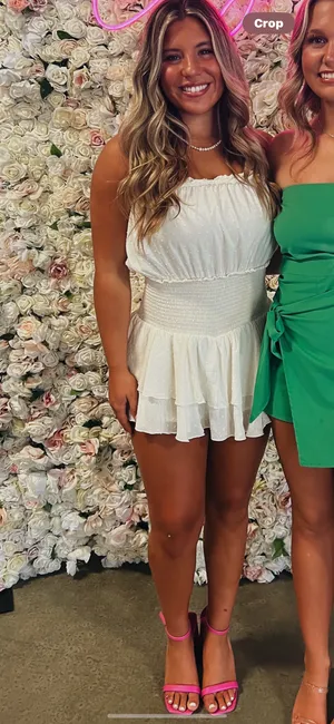 Forever 21 White Romper thumbnail 1