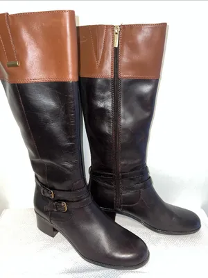 Bandalino Carlotta Knee High Two-Toned Brown Zip Up Riding Boots Size 9 thumbnail 1