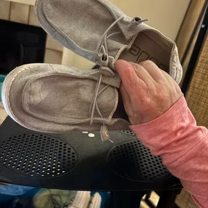 Hey Dude Wendy Slub Canvas Chambray Light Grey Women’s Size 6 thumbnail 4