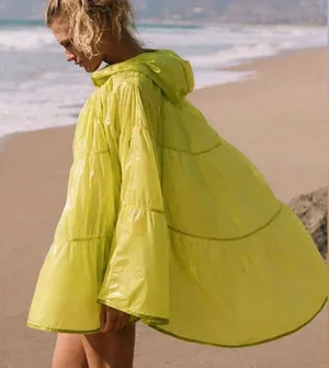 Free People Hooded packable Poncho  thumbnail 1