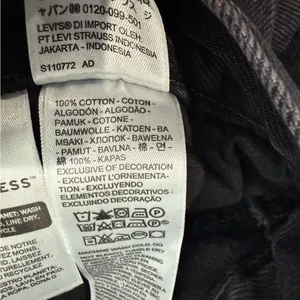 NWT Levi's 94‎ Baggy Jean Open Mind Straight Washed Black 29 x 31 Streetwear thumbnail 10