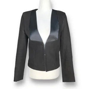See By Chloé Black Tailored Blazer Satin Lapel Hourglass Jacket Timeless Classic thumbnail 7