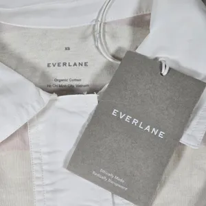 Everlane The Retro Organic Cotton Oversized Rugby Polo Shirt Purple‎ Stripe XS thumbnail 3