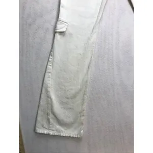 Zara White Flare Wide Leg Cargo Jeans Womens Size 2 High Rise 100%‎ Cotton thumbnail 9