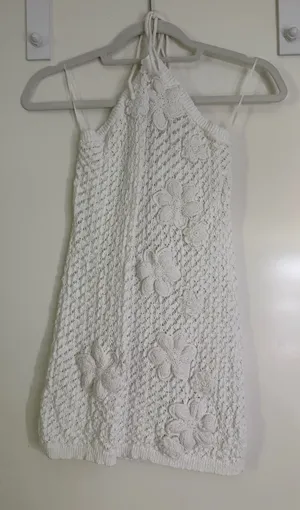 Altar'd State White Crotchet Mini dress thumbnail 1