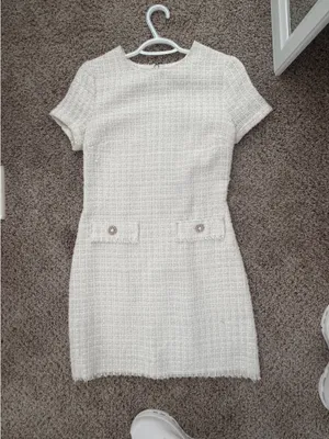 White Tweed Dress thumbnail 4