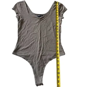 Toad&Co Gemma Bodysuit Women Small Brown Short Sleeve Cotton Tencel Gorpcore thumbnail 5