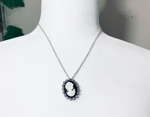Rhinestone Cameo Necklace Goth New thumbnail 10