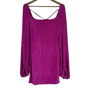Lucy in the Sky Balloon Sleeve Mini Dress Fuchsia Pink Flirty Birthday Size M thumbnail 2